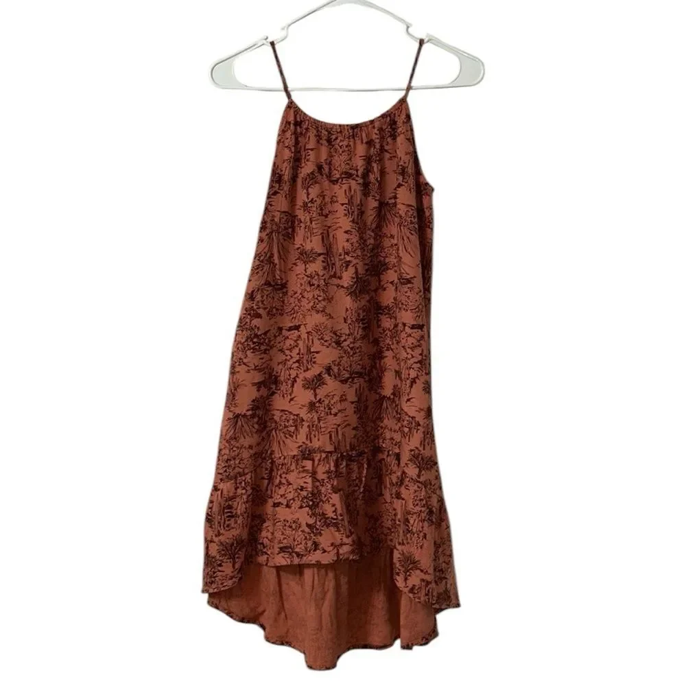 Old Navy Sleeveless Orange/Brown Sleeveless Girls Dress(Size Large 10-12 yrs)